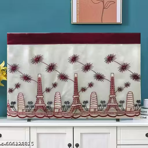 Brown Pink TV Screen Dustproof Cover – Protective Cloth Cover for In TV