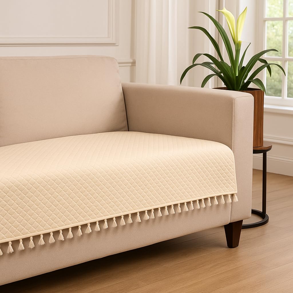 Quilted Velvet Sofa Cover