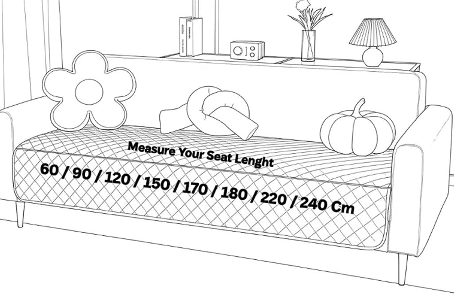 Textured Plush Sofa Cover