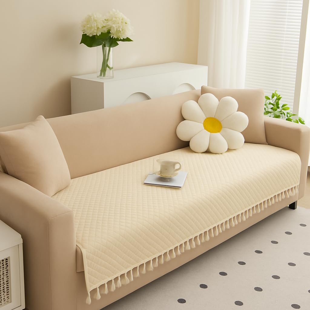 Quilted Velvet Sofa Cover