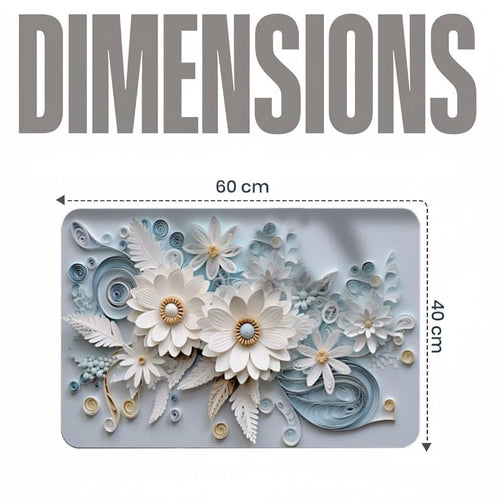 3D Floral Bathroom Floor Mat Soft Non Slip Waterproof Door Mat