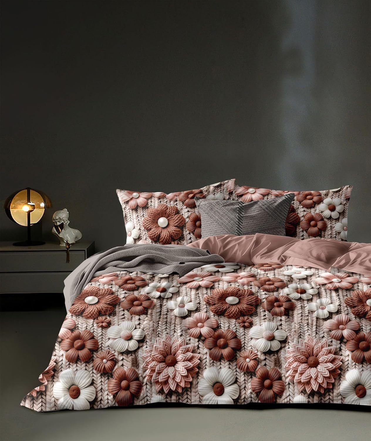 7D Design Queen Size Bedsheet (228x254 Inch) with 2 Pillow Covers (19x29 Inch)