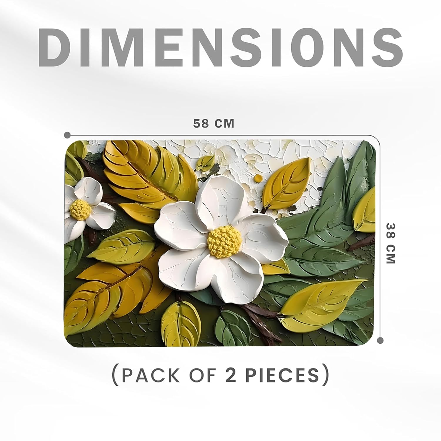 3D Patterned Anti Slip Water Soaking Rectangular Floor Mat