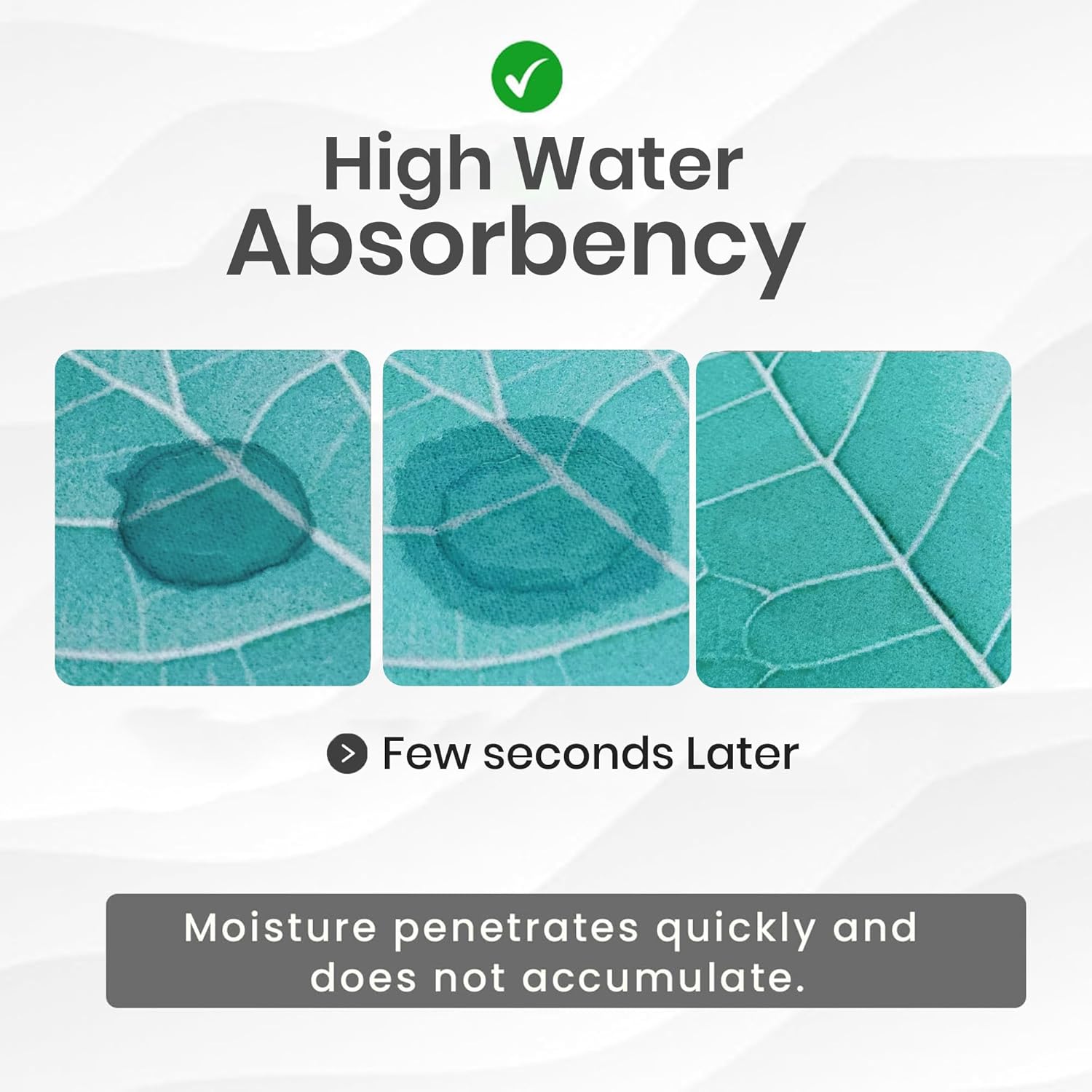 3D Patterned Anti Slip Water Soaking Rectangular Floor Mat