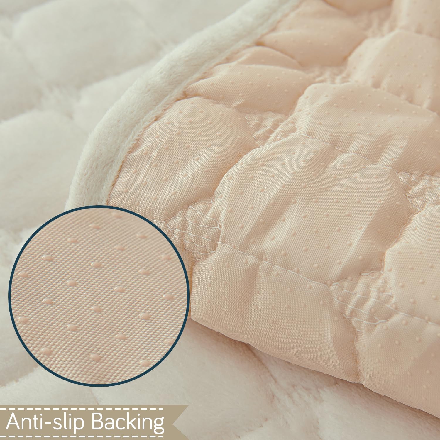 Elegant Milk Velvet Sofa Covers with Lace – Soft, Anti-Slip & Stylish