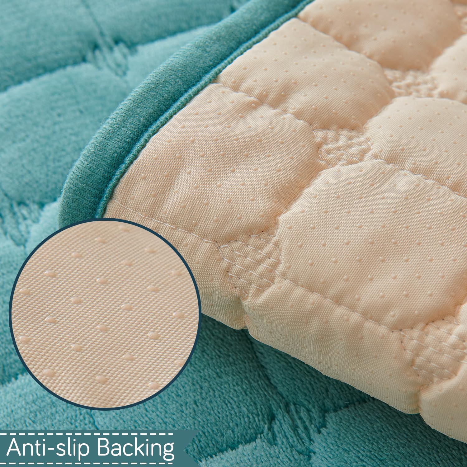 Elegant Milk Velvet Sofa Covers with Lace – Soft, Anti-Slip & Stylish