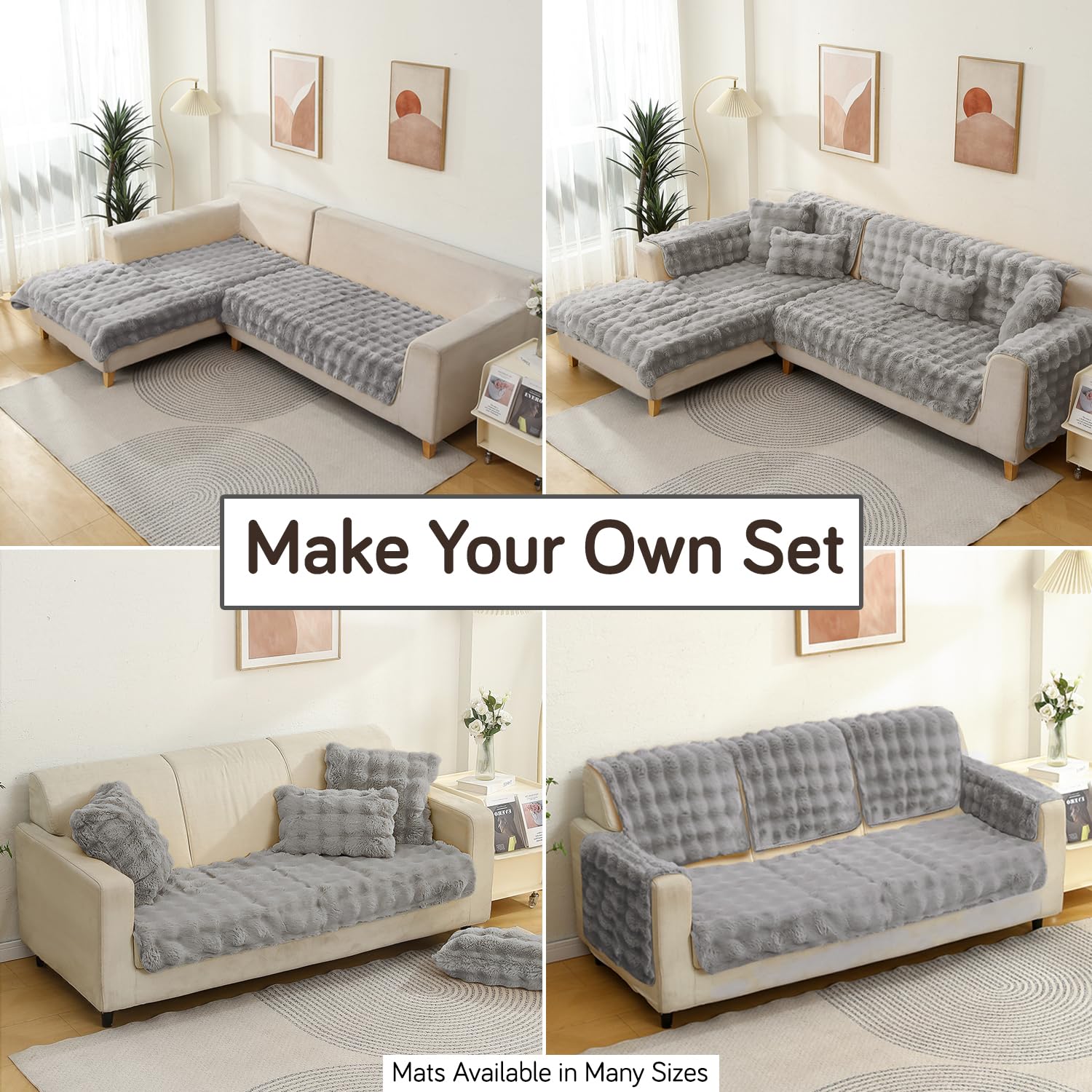 Plush Non Slip Sofa Mat