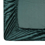 Woolen velvet Elastic Fitted Bedsheet With 2 Pillow Cover - (Green, King)